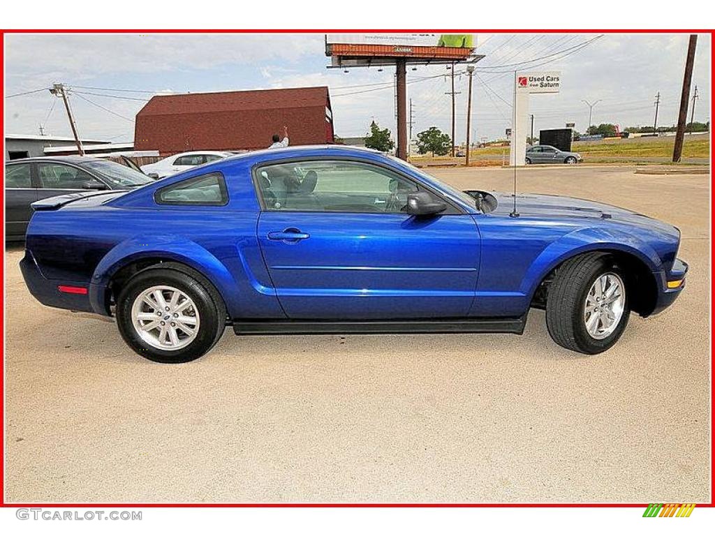 2008 Mustang V6 Deluxe Coupe - Vista Blue Metallic / Light Graphite photo #6