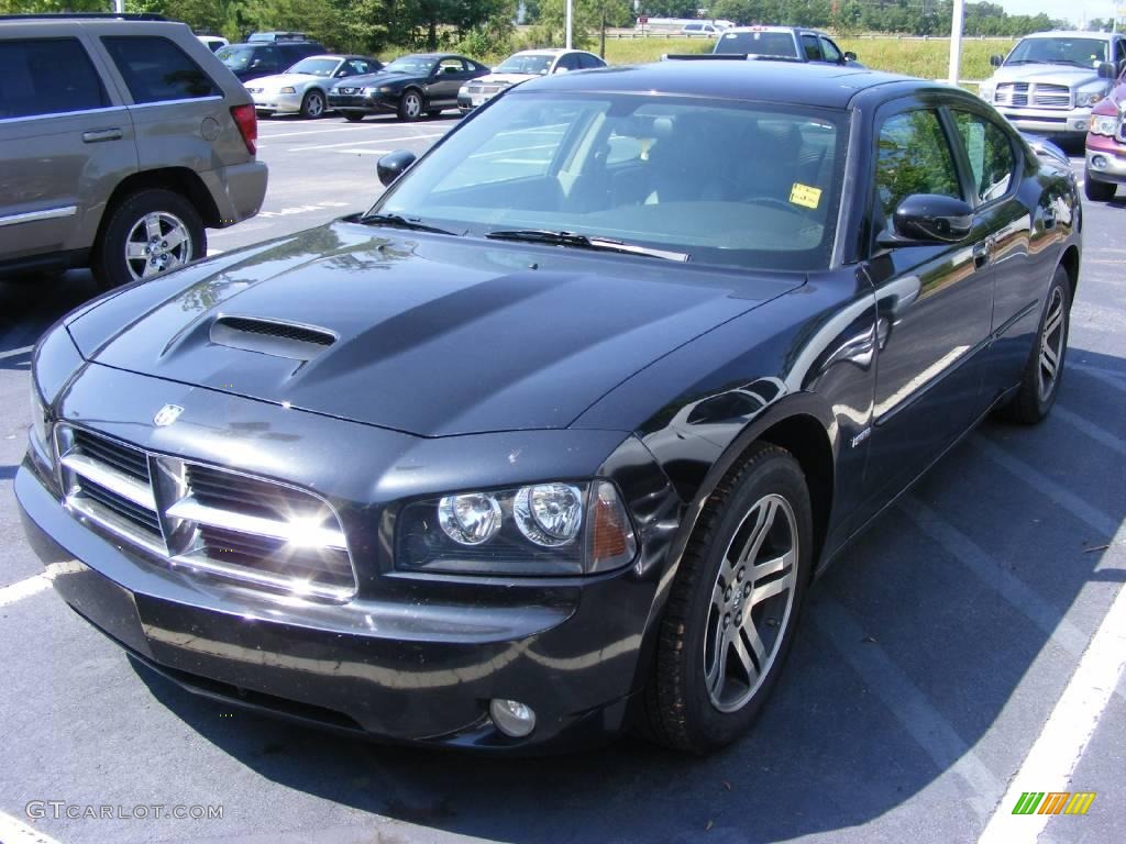 2006 Charger R/T - Brilliant Black Crystal Pearl / Dark Slate Gray/Light Graystone photo #1