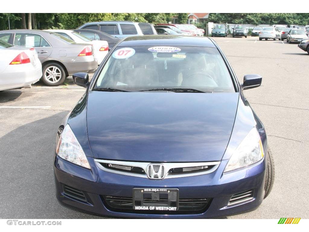 2007 Accord SE V6 Sedan - Royal Blue Pearl / Gray photo #2
