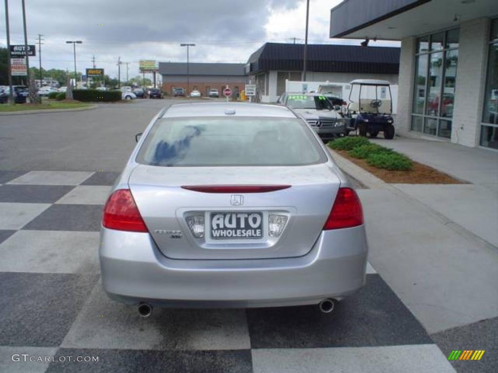 2007 Accord EX-L V6 Sedan - Alabaster Silver Metallic / Black photo #3