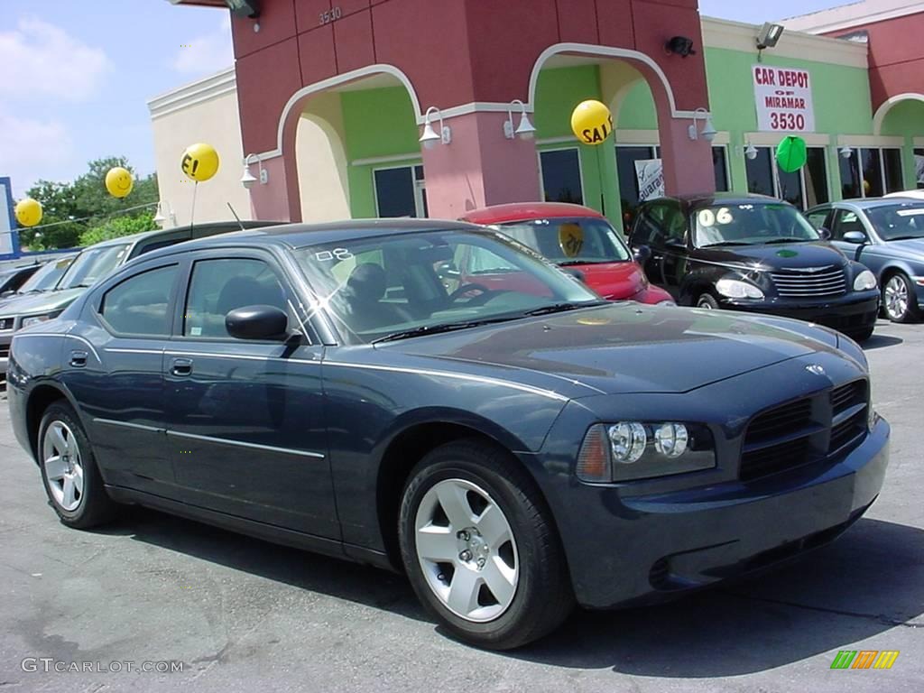 2008 Charger Police Package - Steel Blue Metallic / Dark Slate Gray photo #1