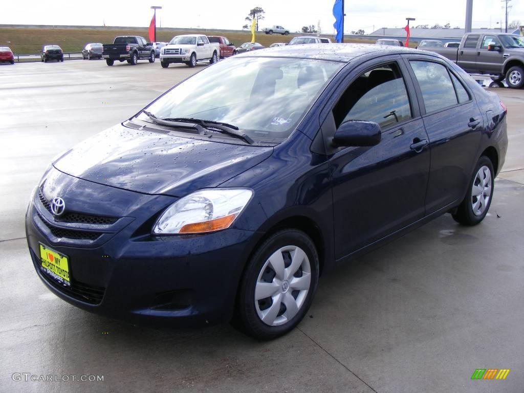 2008 Yaris Sedan - Nautical Blue Metallic / Dark Charcoal photo #1