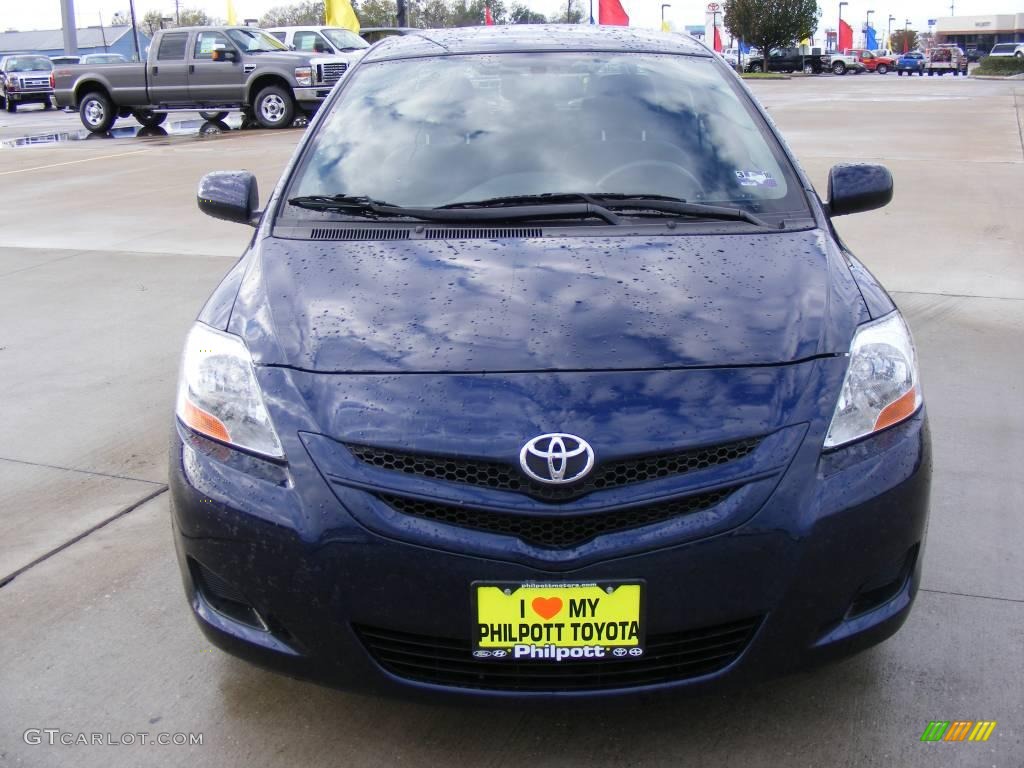 2008 Yaris Sedan - Nautical Blue Metallic / Dark Charcoal photo #3