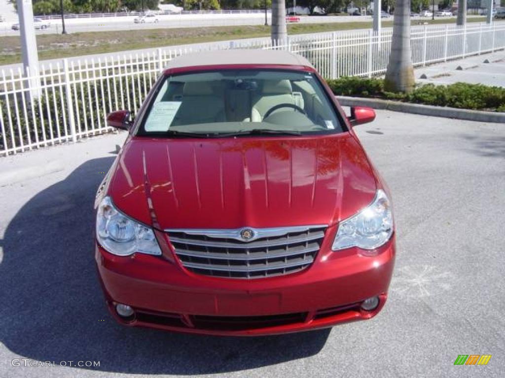 2009 Sebring Limited Convertible - Inferno Red Crystal Pearl / Medium Pebble Beige/Cream photo #8