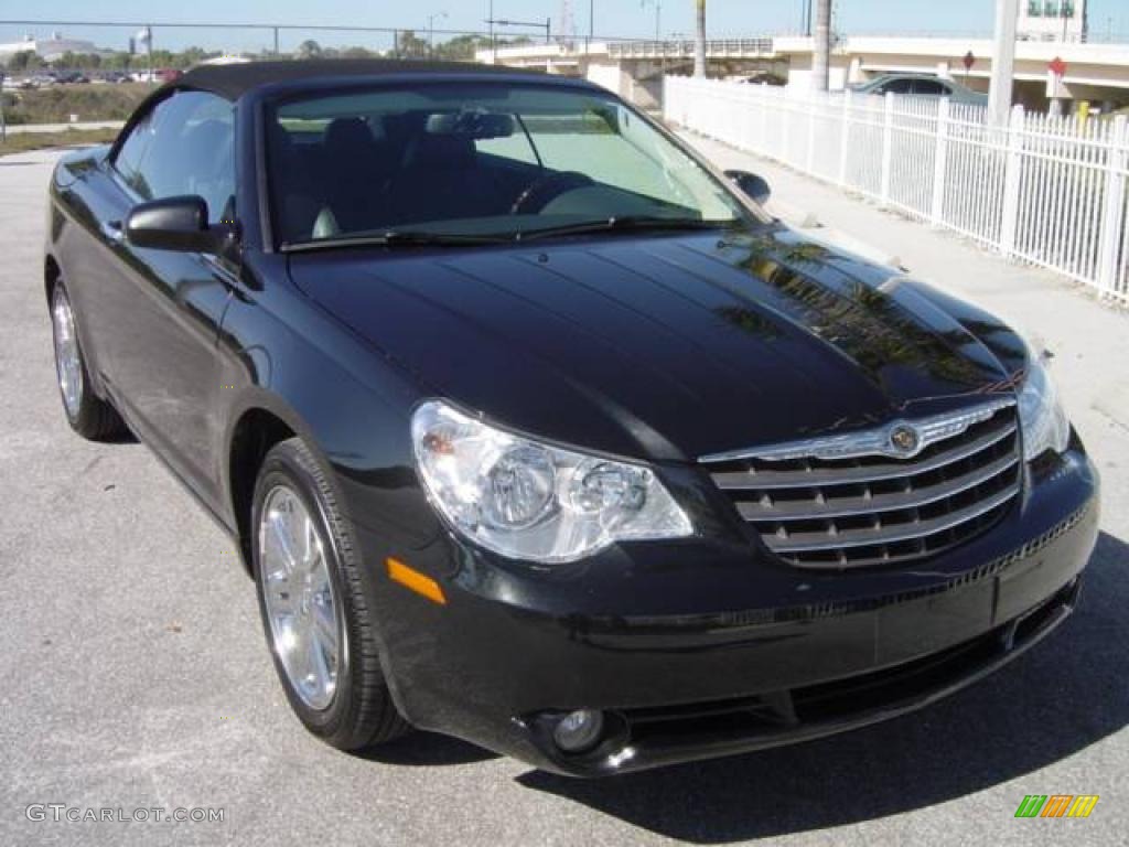 2009 Sebring Limited Convertible - Brilliant Black Crystal Pearl / Dark Slate Gray photo #1