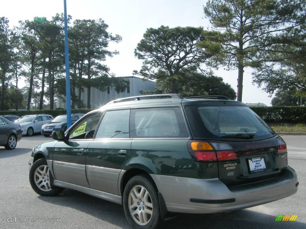 2001 Outback Limited Wagon - Timberline Green Metallic / Beige photo #3