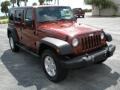 2008 Red Rock Crystal Pearl Jeep Wrangler Unlimited X 4x4  photo #7