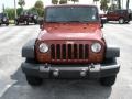 2008 Red Rock Crystal Pearl Jeep Wrangler Unlimited X 4x4  photo #8