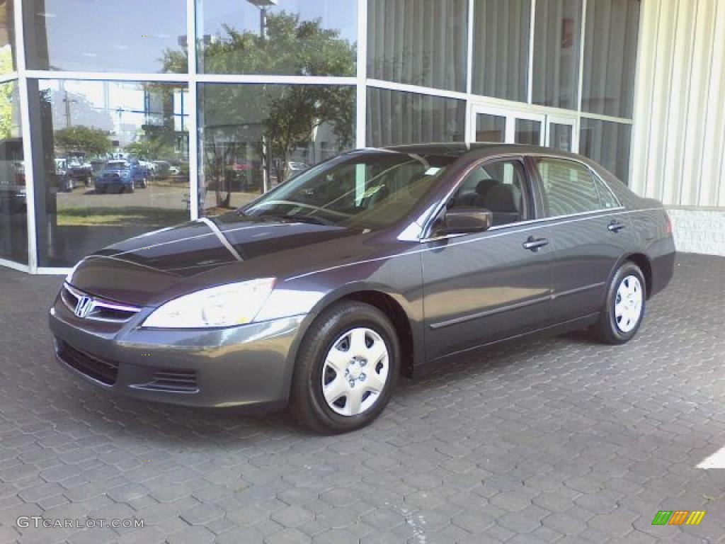 2007 Accord LX Sedan - Graphite Pearl / Gray photo #3