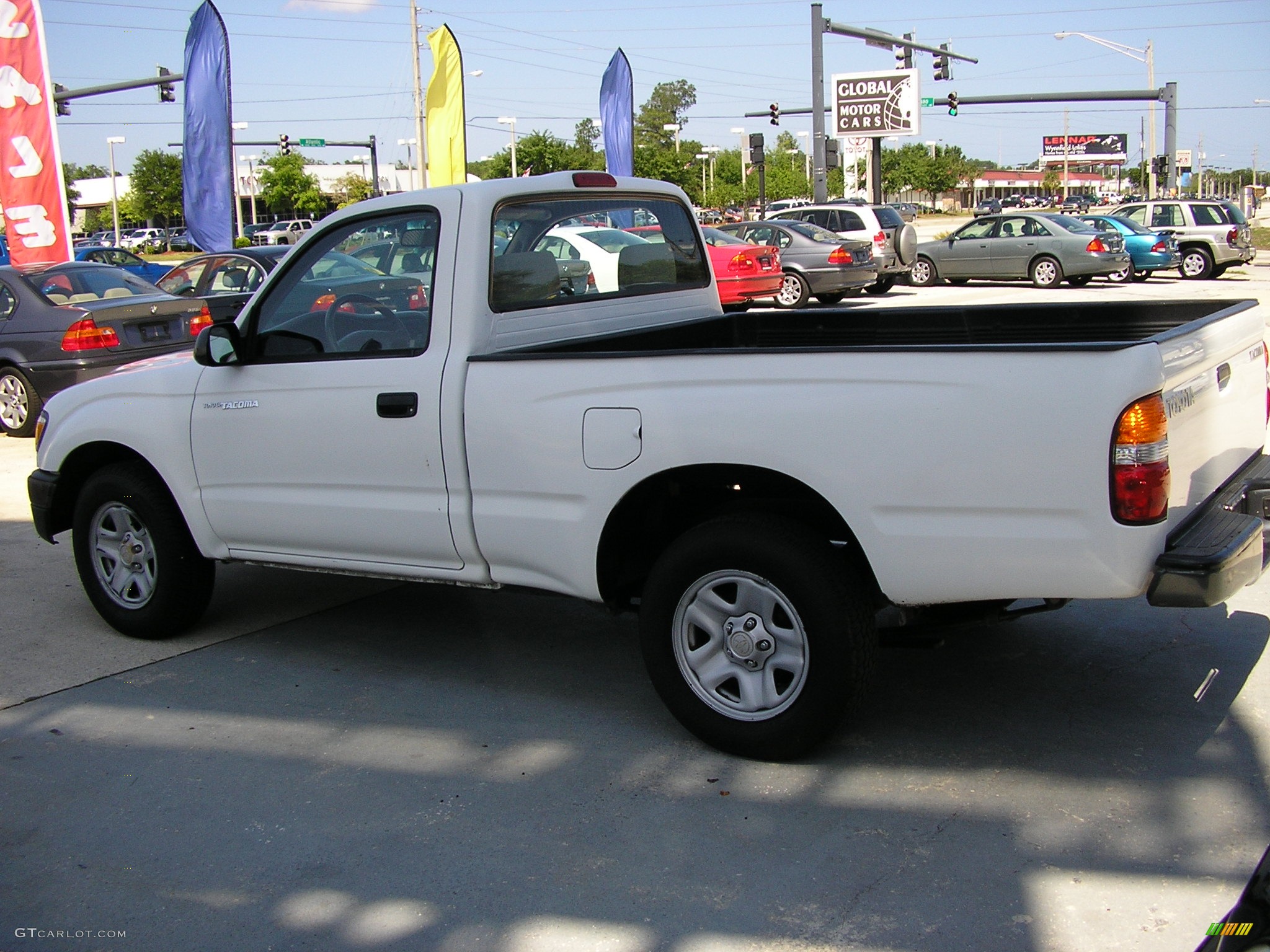 2001 Tacoma Regular Cab - Super White / Oak Beige photo #4