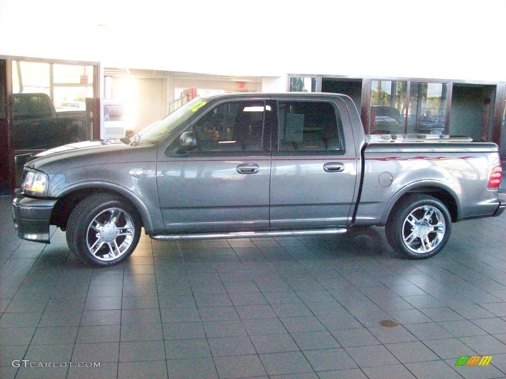 2002 F150 Harley-Davidson SuperCrew - Dark Shadow Grey Metallic / Black/Grey photo #1
