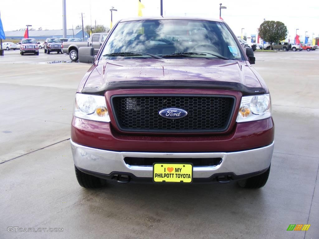 2006 F150 XLT SuperCrew 4x4 - Dark Toreador Red Metallic / Tan photo #3