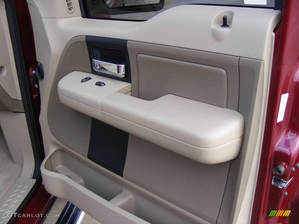 2006 F150 XLT SuperCrew 4x4 - Dark Toreador Red Metallic / Tan photo #21