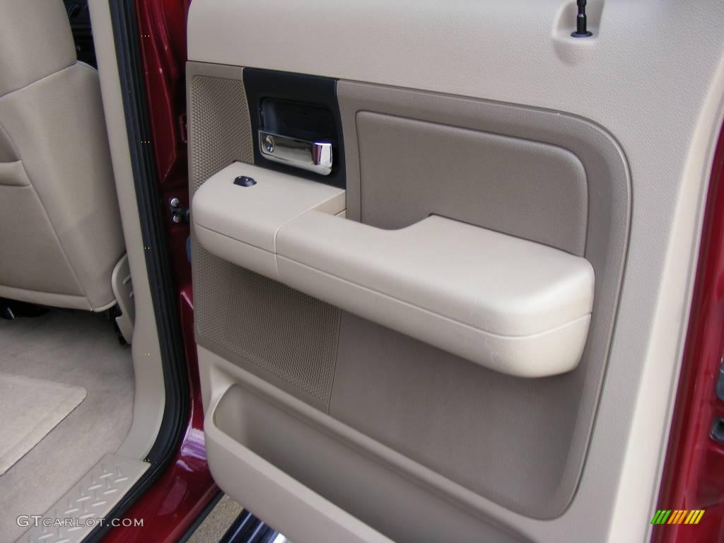 2006 F150 XLT SuperCrew 4x4 - Dark Toreador Red Metallic / Tan photo #24