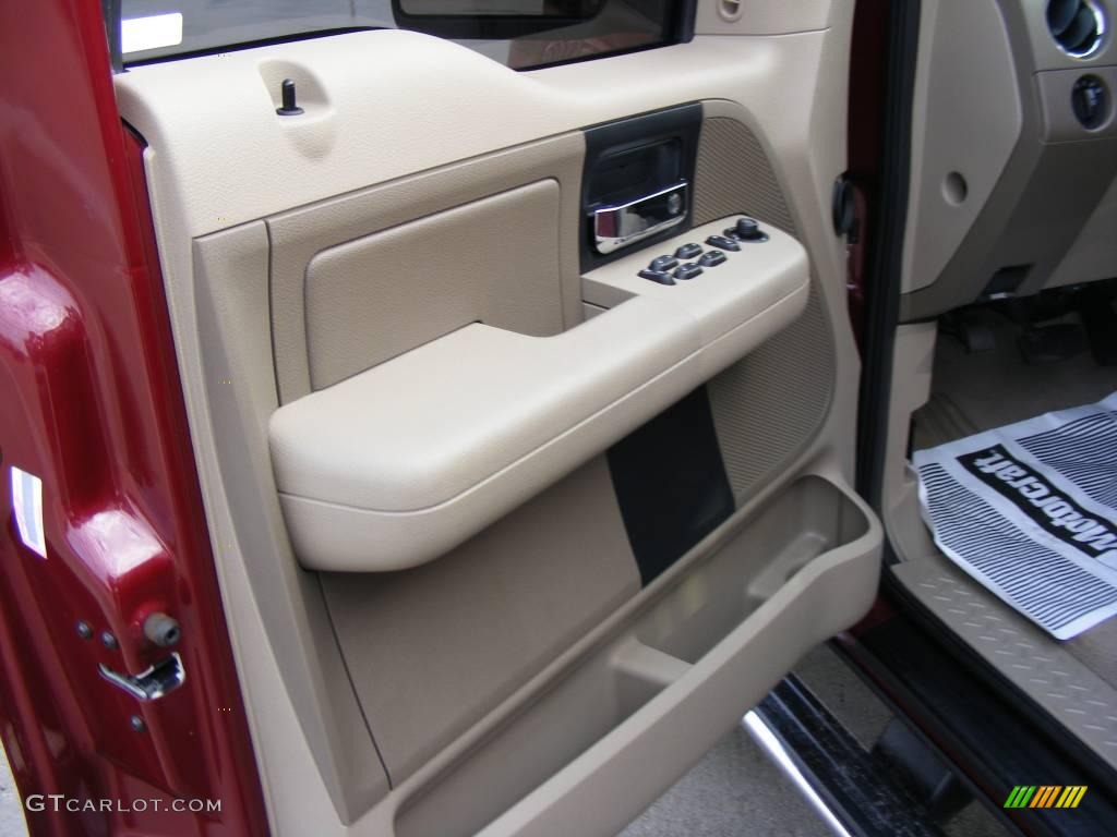 2006 F150 XLT SuperCrew 4x4 - Dark Toreador Red Metallic / Tan photo #28