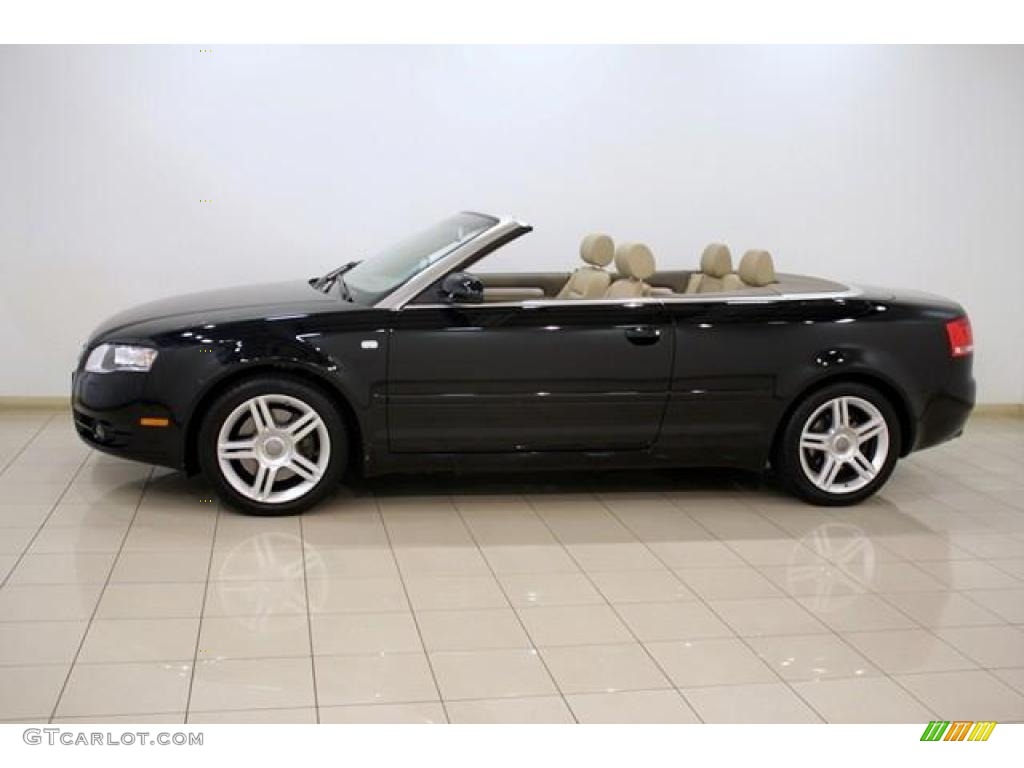 2007 A4 2.0T quattro Cabriolet - Brilliant Black / Beige photo #4