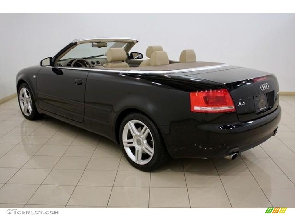 2007 A4 2.0T quattro Cabriolet - Brilliant Black / Beige photo #5