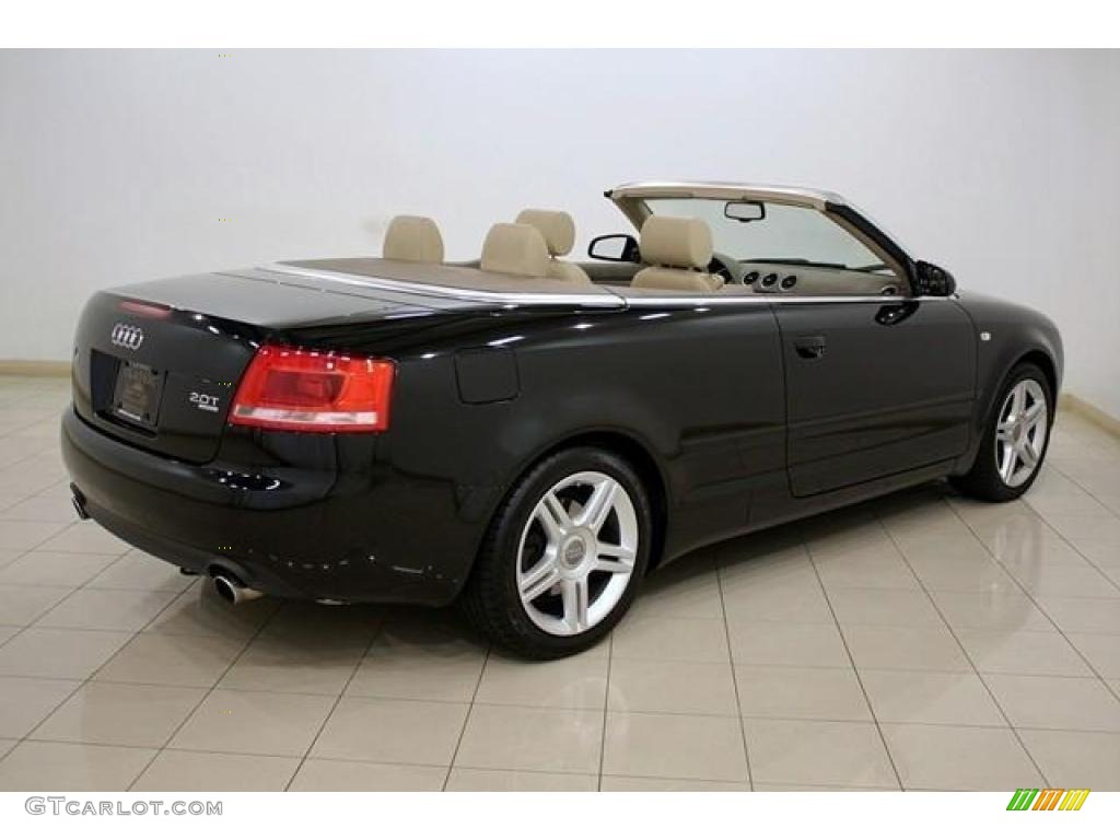 2007 A4 2.0T quattro Cabriolet - Brilliant Black / Beige photo #7