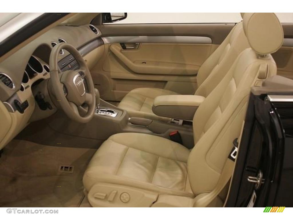 2007 A4 2.0T quattro Cabriolet - Brilliant Black / Beige photo #12
