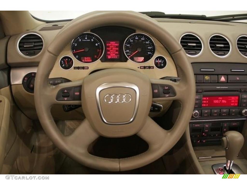 2007 A4 2.0T quattro Cabriolet - Brilliant Black / Beige photo #16