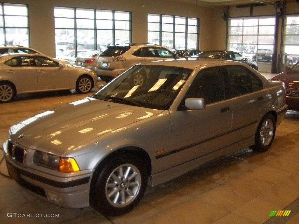 1998 3 Series 328i Sedan - Arctic Silver Metallic / Black photo #2