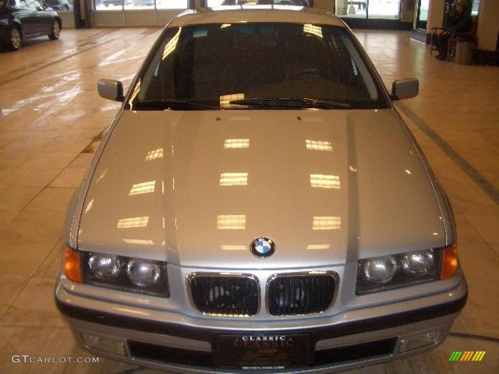 1998 3 Series 328i Sedan - Arctic Silver Metallic / Black photo #3