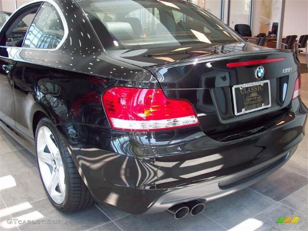 2009 1 Series 135i Coupe - Black Sapphire Metallic / Black photo #4