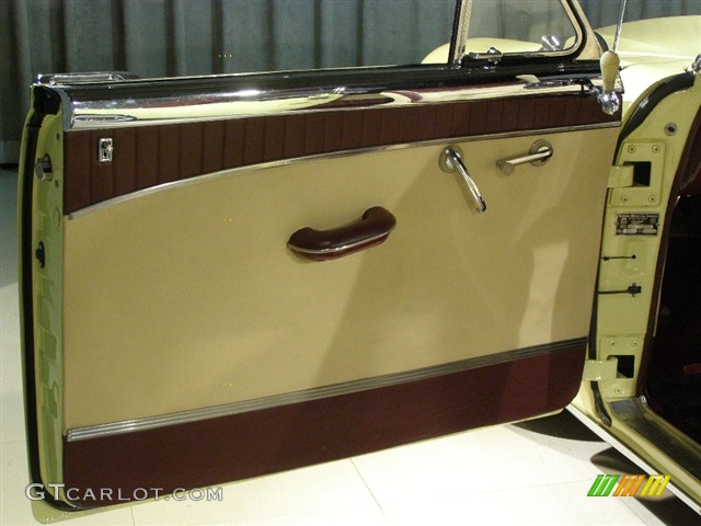 1953 Packard Caribbean Convertible Club Coupe Model 2631 Yellow/Burgundy Door Panel Photo #166013