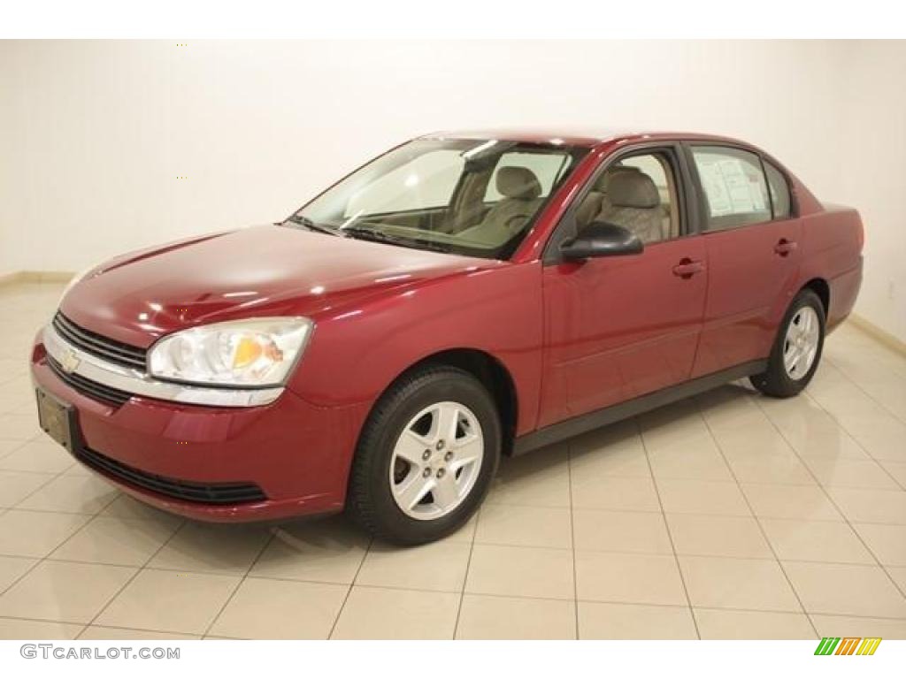 2004 Malibu LS V6 Sedan - Sport Red Metallic / Neutral photo #3