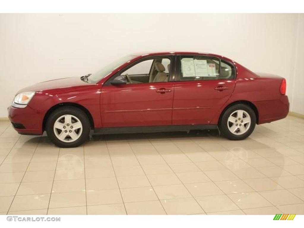 2004 Malibu LS V6 Sedan - Sport Red Metallic / Neutral photo #4