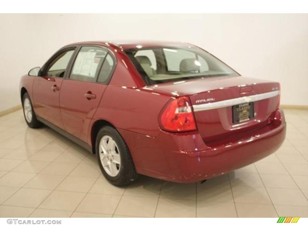 2004 Malibu LS V6 Sedan - Sport Red Metallic / Neutral photo #5