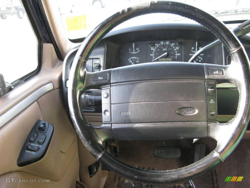 1995 F150 Eddie Bauer Extended Cab 4x4 - Medium Royale Blue Pearl / Beige photo #34