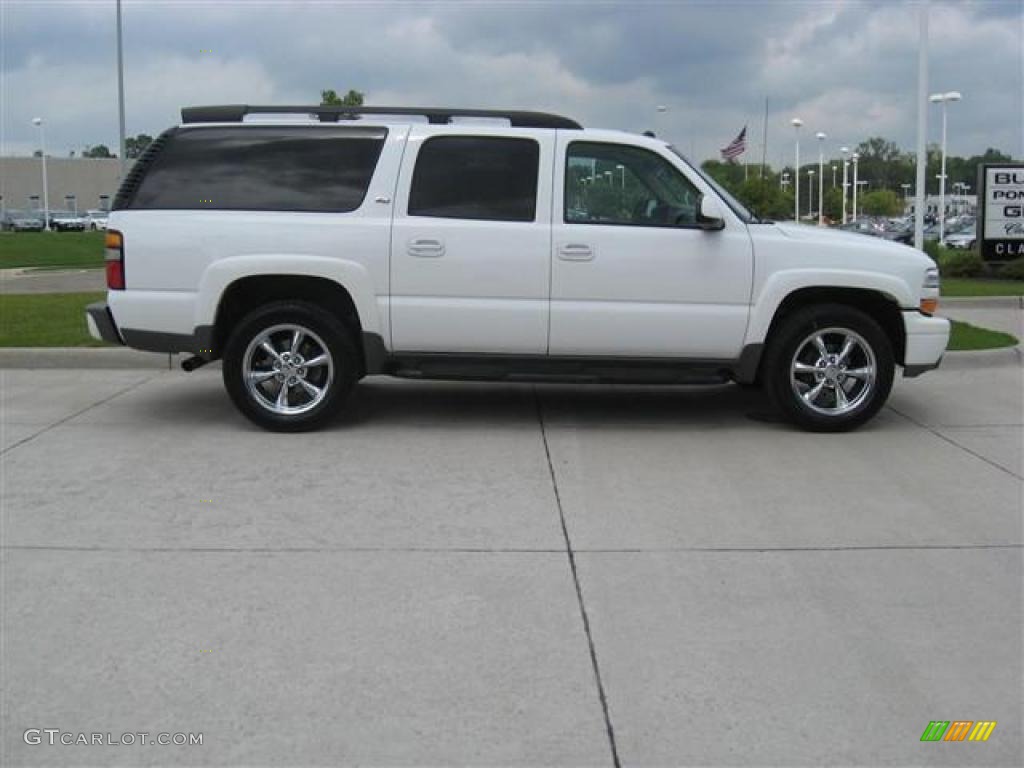 2005 Suburban 1500 LT 4x4 - Summit White / Tan/Neutral photo #1