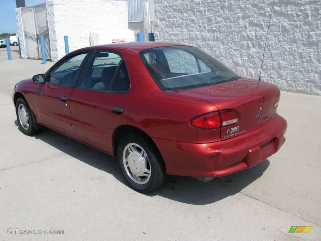 1997 Cavalier LS Sedan - Cayenne Red Metallic / Graphite photo #6