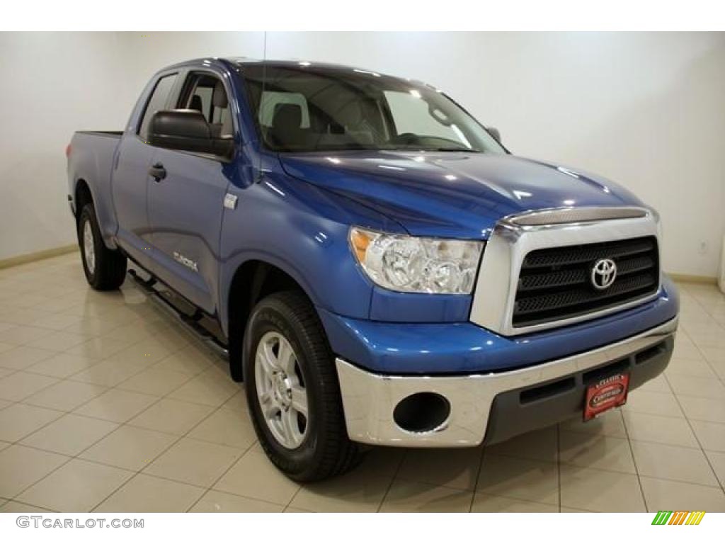 2007 Tundra SR5 Double Cab 4x4 - Blue Streak Metallic / Graphite Gray photo #1