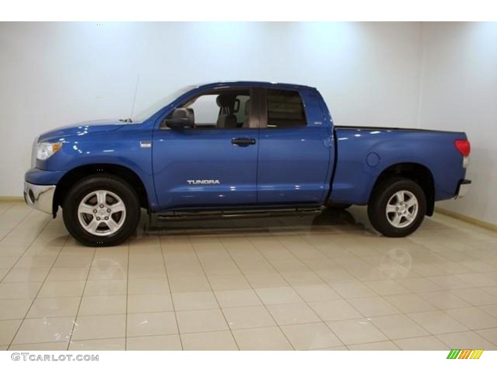 2007 Tundra SR5 Double Cab 4x4 - Blue Streak Metallic / Graphite Gray photo #4