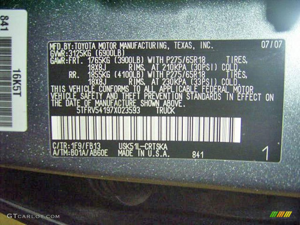 2007 Tundra SR5 Double Cab - Slate Metallic / Graphite Gray photo #38
