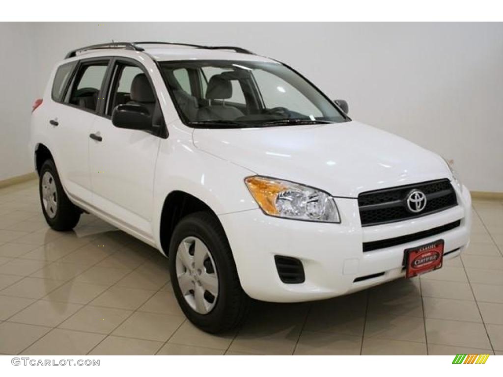 2009 RAV4 4WD - Super White / Ash Gray photo #1