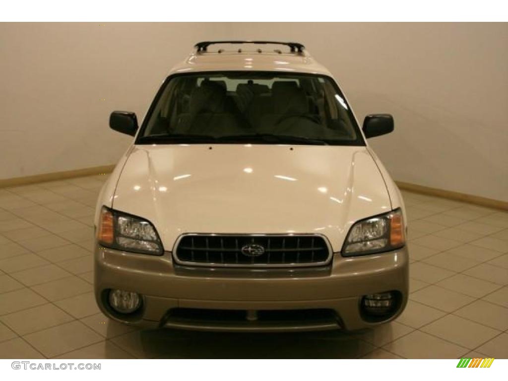 2003 Outback Wagon - White Frost Pearl / Beige photo #2