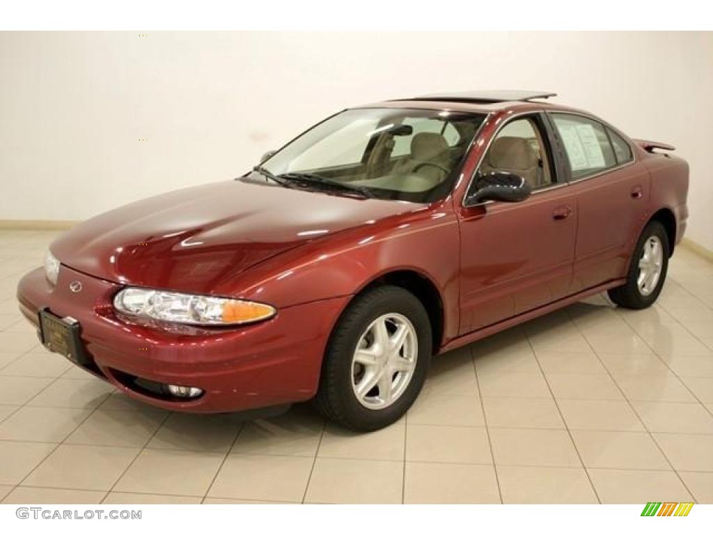 2003 Alero GL Sedan - Ruby Red Metallic / Neutral photo #3