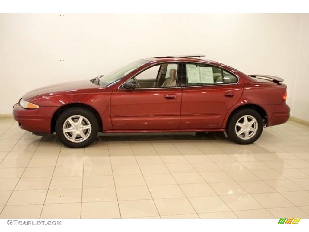 2003 Alero GL Sedan - Ruby Red Metallic / Neutral photo #4
