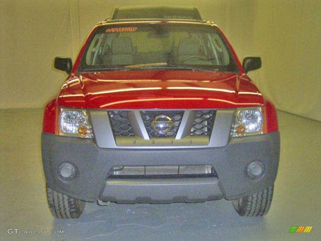 2008 Xterra S - Red Alert / Steel/Graphite photo #5