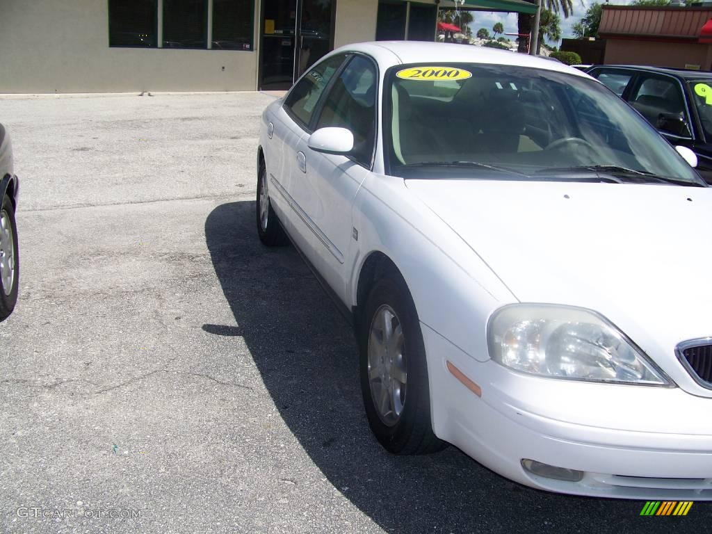 2000 Sable LS Premium Sedan - Vibrant White / Medium Parchment photo #3