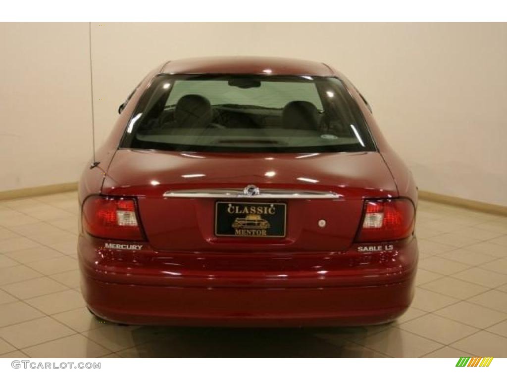 2002 Sable LS Premium Sedan - Matador Red Metallic / Medium Graphite photo #6