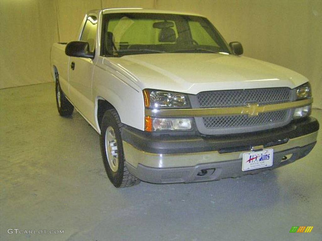 2003 Silverado 1500 Regular Cab - Summit White / Medium Gray photo #2