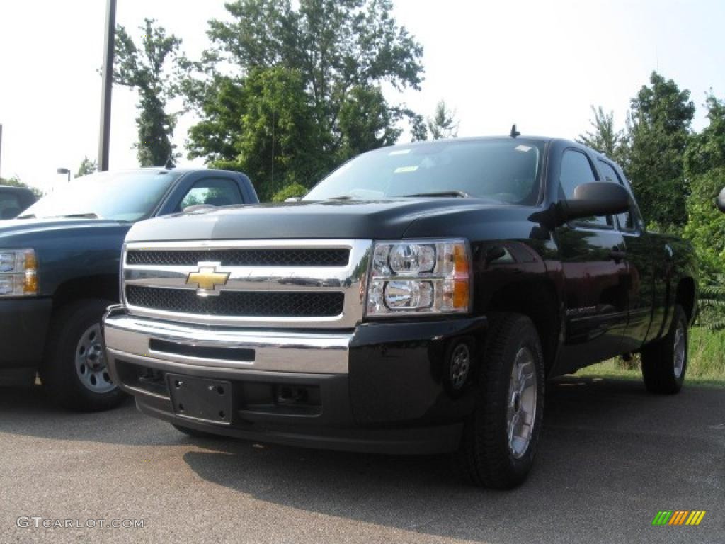 2009 Silverado 1500 LT Extended Cab 4x4 - Black / Dark Titanium photo #1