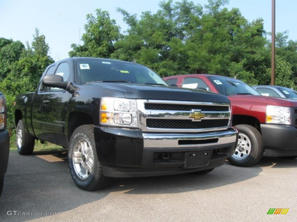 2009 Silverado 1500 LT Extended Cab 4x4 - Black / Dark Titanium photo #2