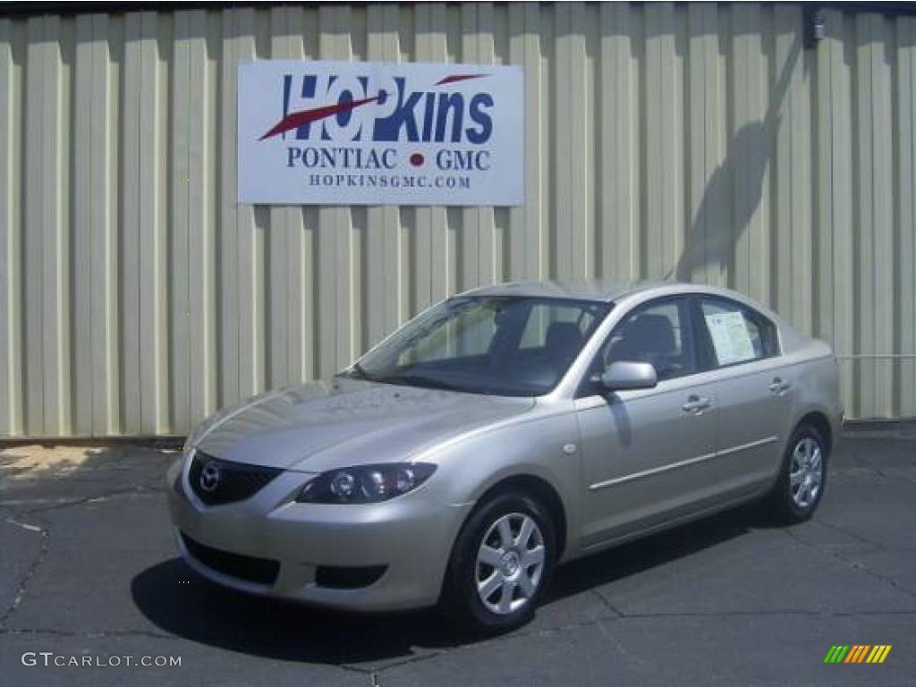 2006 MAZDA3 i Sedan - Sunlight Silver Metallic / Beige photo #1