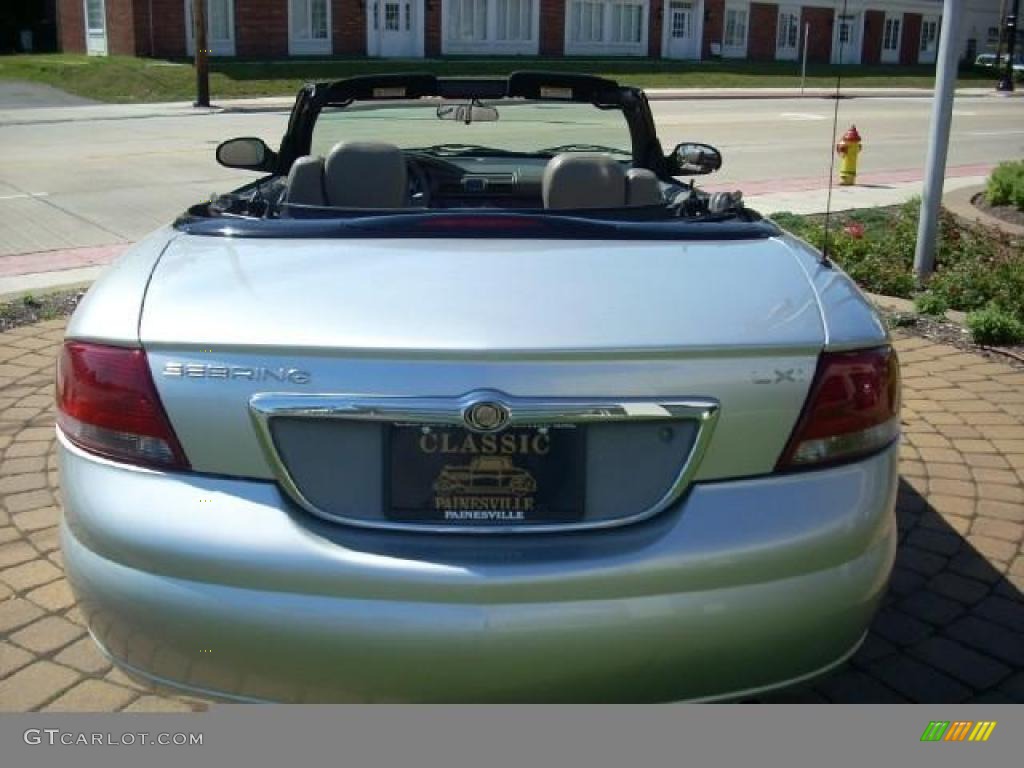 2002 Sebring LXi Convertible - Brilliant Silver Metallic / Dark Slate Gray photo #7