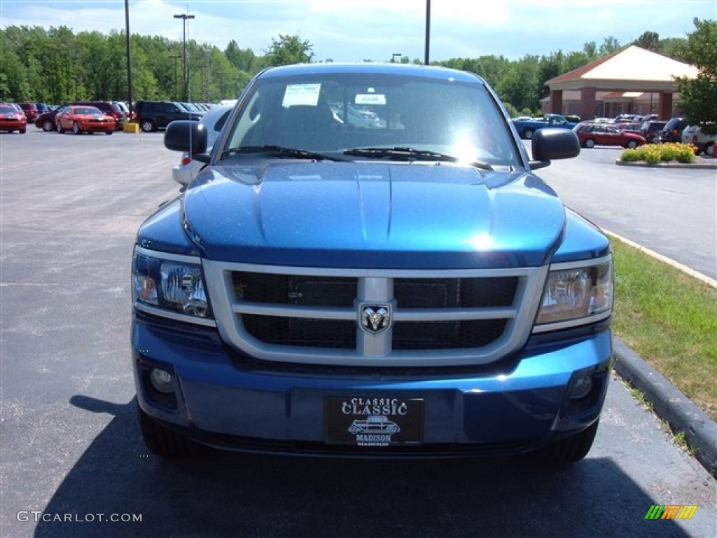 2009 Dakota Big Horn Crew Cab 4x4 - Deep Water Blue Pearl / Dark Slate Gray/Medium Slate Gray photo #2